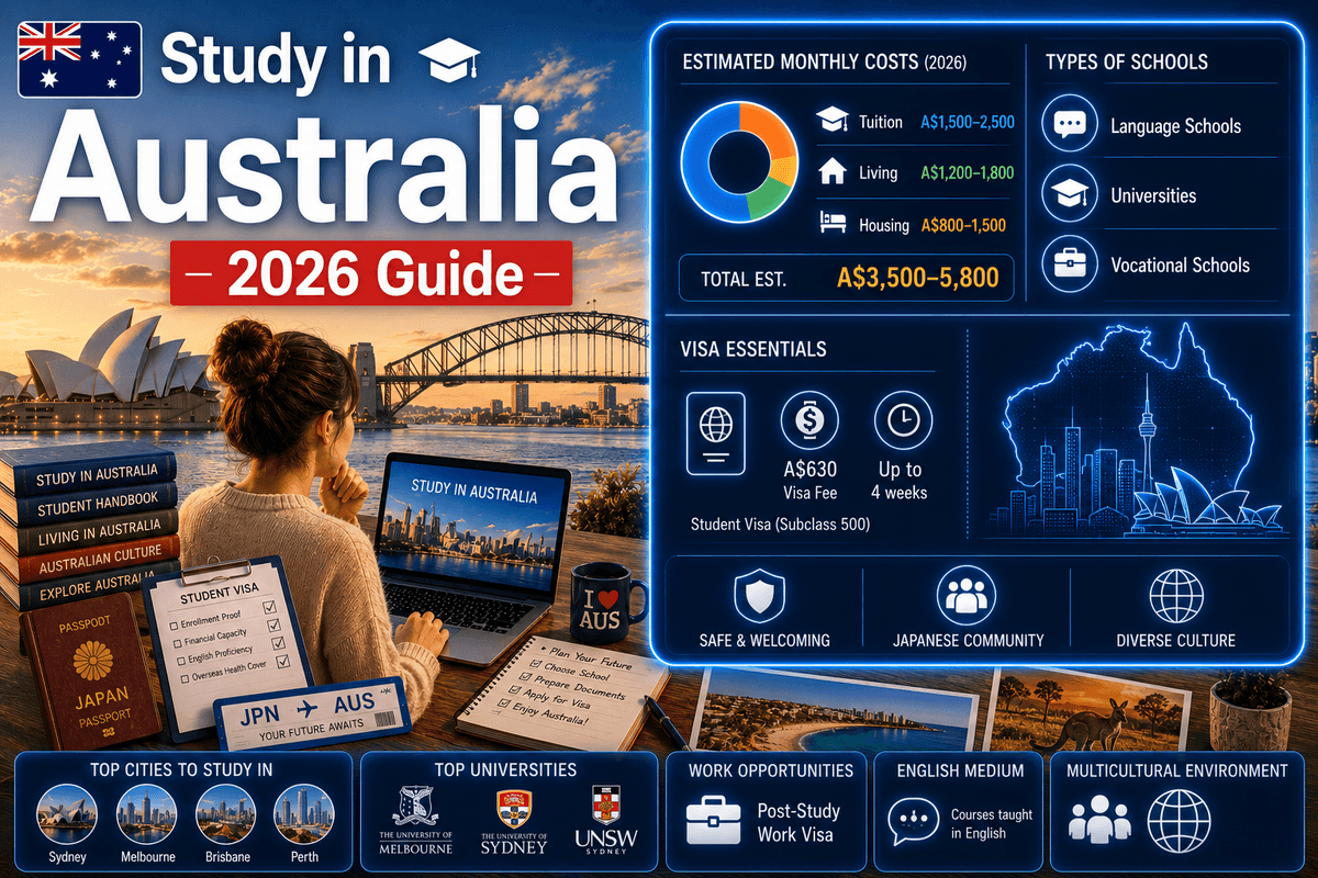 Study in Australia 2026 — Complete Guide to Costs, Schools, Visa & Life