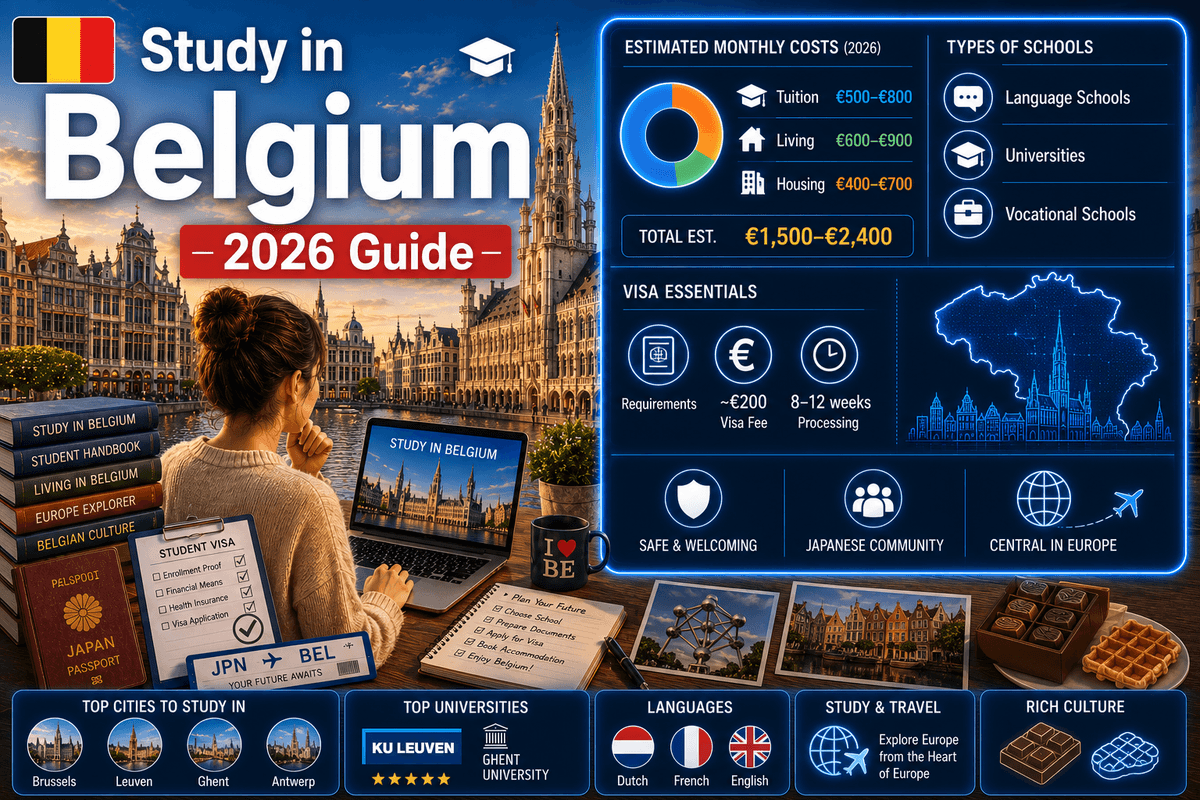 Study in Belgium 2026 — Complete Guide to Costs, Schools, Visa & Life