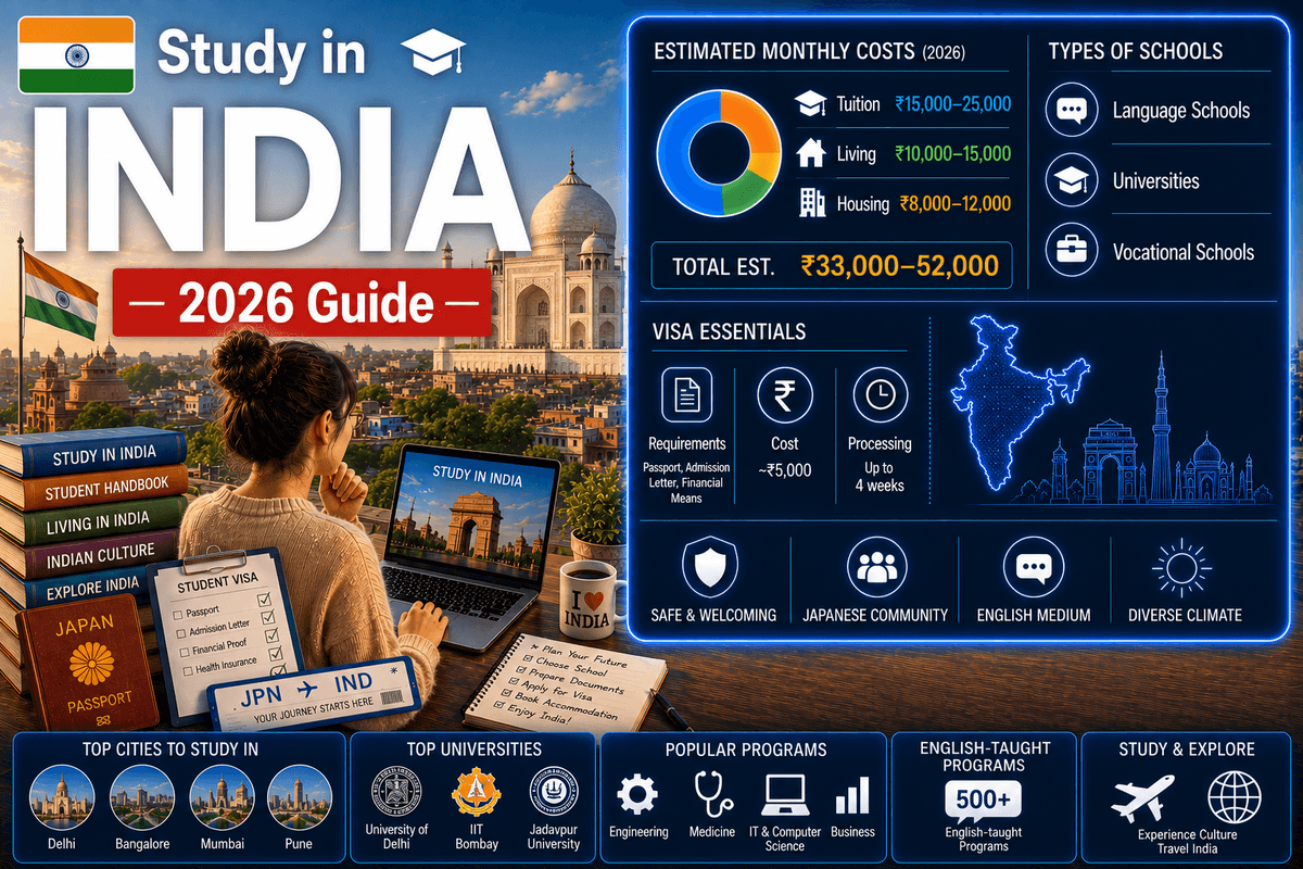 Study in India 2026 — Complete Guide to Costs, Schools, Visa & Life